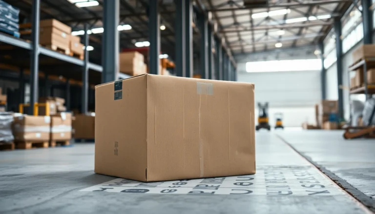 A damaged corrugated carton being inspected at a receiving dock