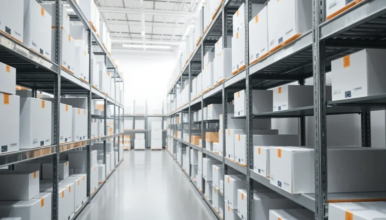 Medical device cartons staged in a clean distribution environment