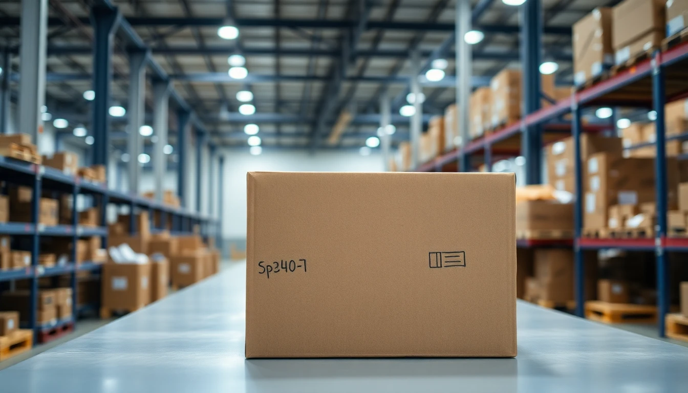 A shipping carton being prepared for dispatch at a distribution center