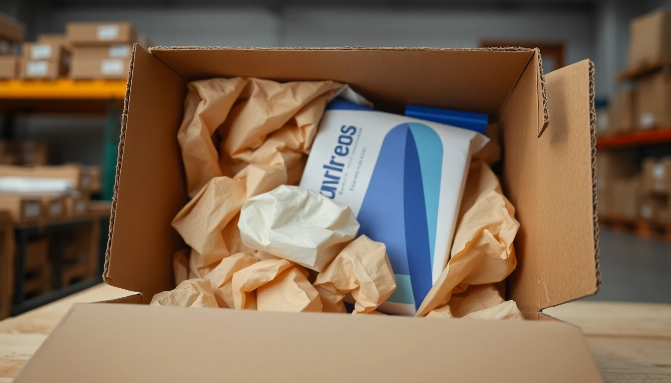 Kraft paper void fill being used to pack a carton