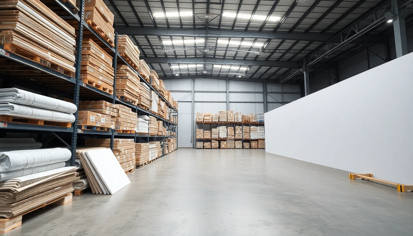 Warehouse storage space occupied by packaging materials